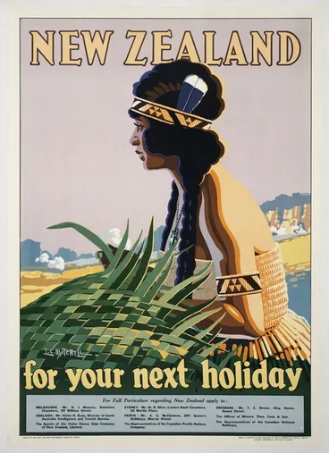 Image: Mitchell, Leonard Cornwall, 1901-1971 :New Zealand for your next holiday. Issued by the New Zealand Government Publicity Office. Wholly printed in New Zealand by Coulls Somerville Wilkie Limited, Dunedin, Christchurch, Wellington, Auckland [ca 1925-1929]