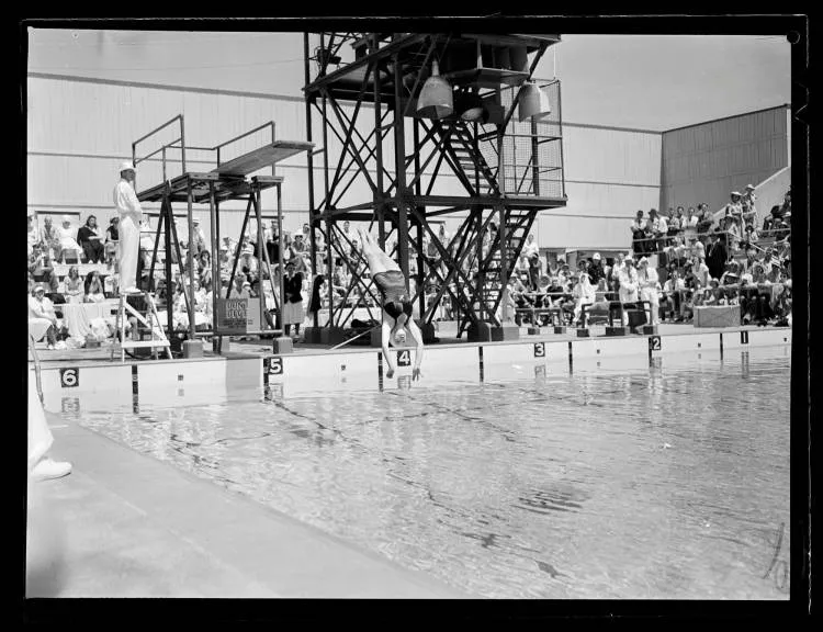 British Empire Games, Women's 3 Metre Springboard Diving, Newmarket Olympic Pool, 1950