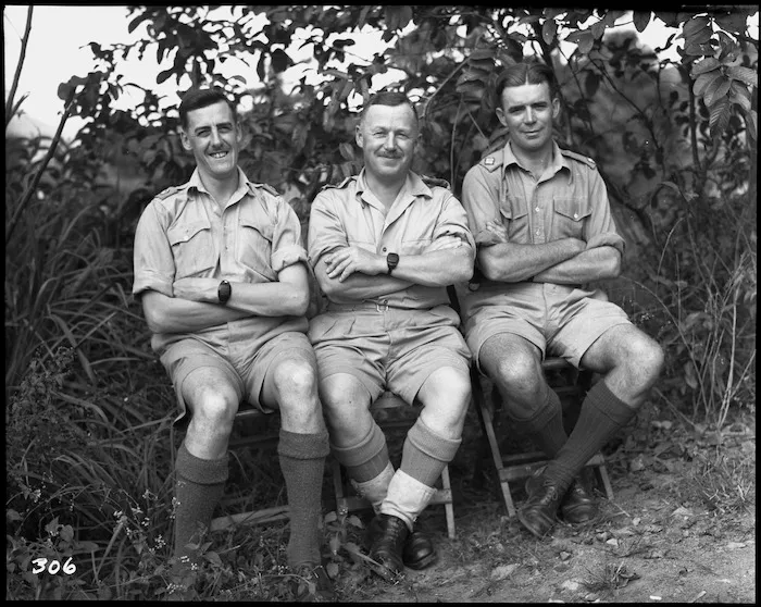 Major R A Young, Lieutenant Colonel C E Lees, 2nd Lieutenant D W Bain