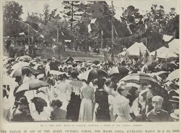 Image: Mr. A. Kidd, M.H.R., Mayor of Auckland, delivering a speech at the opening ceremony