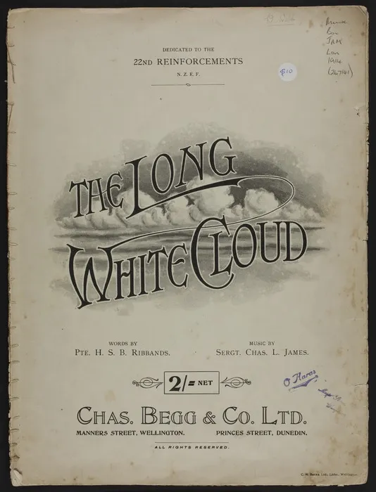 The long white cloud : Aotea Roa / written by H.S.B. Ribbands ; composed by Chas. L. James.