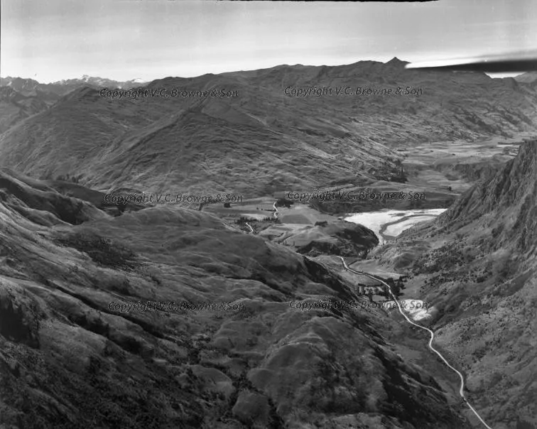 Looking NNE up The Gorge to Shotover River as i... (QN1-44/18)