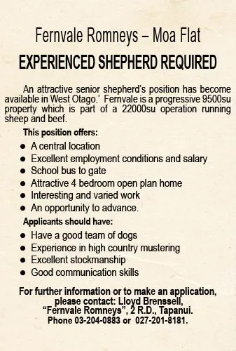 Job advertisement