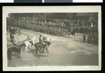 Image: 2nd (South Canterbury) Company, parading past General Birdwood, Cairo