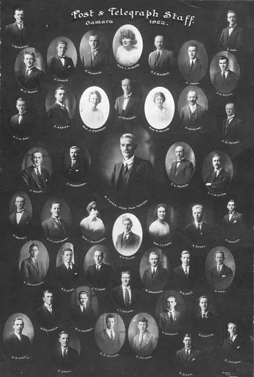 Image: Post & Telegraph Staff, Oamaru,