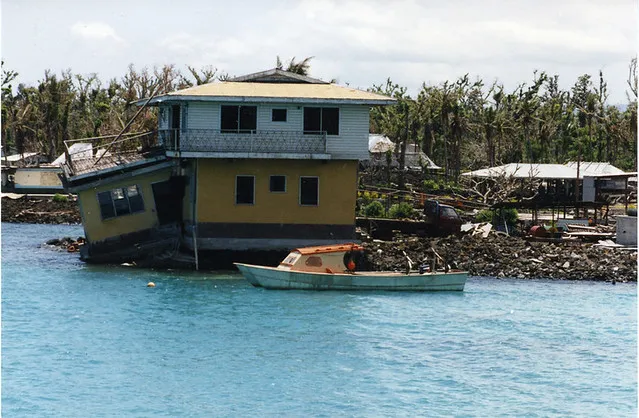 WESTERN SAMOA: Damage to house from Cyclone Val