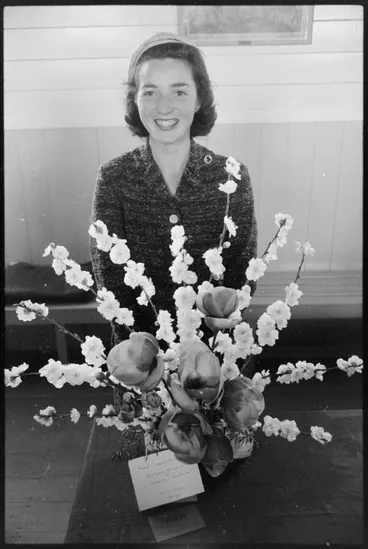 Image: Katikati Spring flower show. Mrs A. Gaze. Winning entry in novice class