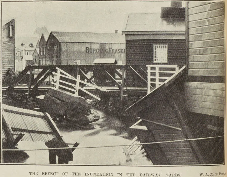 The effect of the inundation in the railway yards