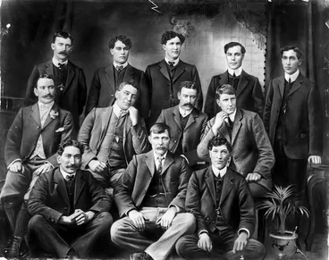 Image: The first group of men from Te Awaiti, to go whaling on Campbell Island
