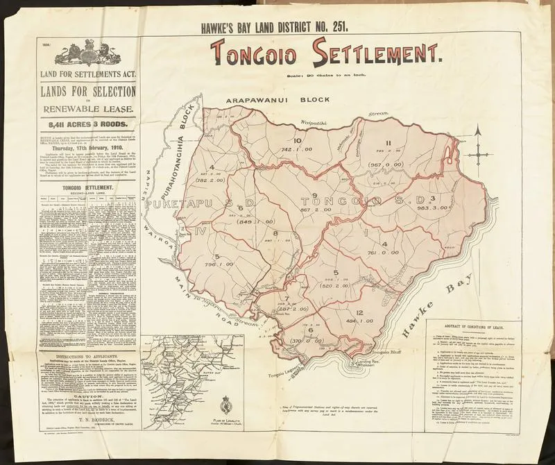 Plan, Hawke's Bay Land district No 251, Tangoio Settlement
