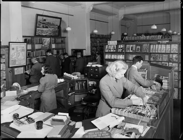 Image: Issues desk, Wellington Central Library