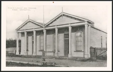 Image: [Postcard]. Public Library and Reading Room, Carterton [1900s]