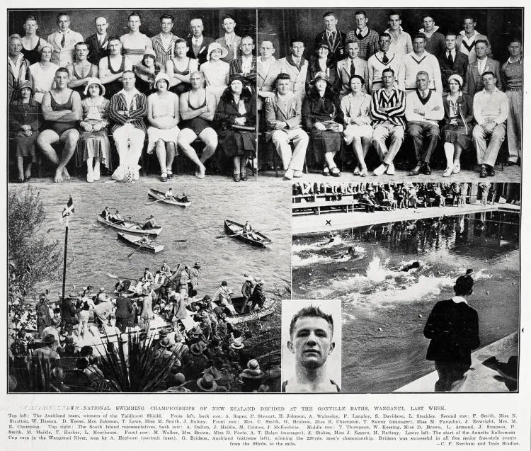 The National swimming championship of New Zealand decided at the Gonville Baths, Wanganui, last week