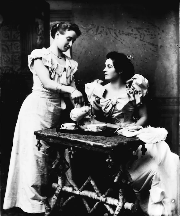 Women taking afternoon tea