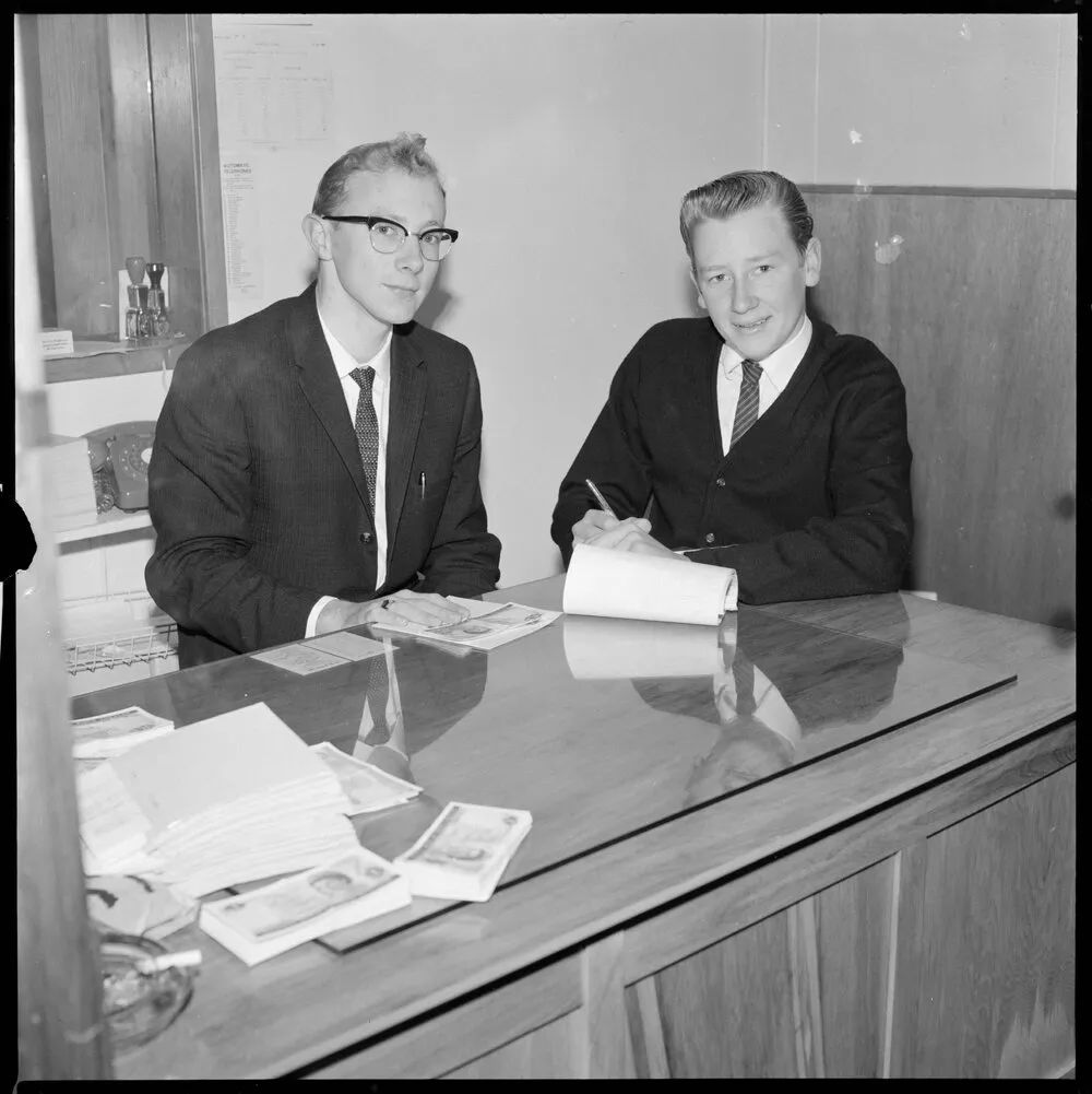 Andrew Love draws first pay in first decimal pay from Mr A. K. Gifford