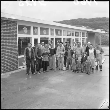 Image: Volunteers who have been painting St Francis Xavier Catholic Convent school, Tawa, Wellington