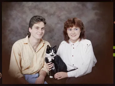 Image: Matthew Coppen, Melisa Franzen and Boss the cat