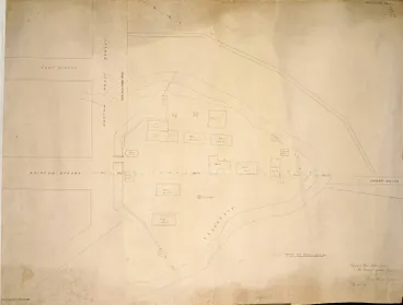 Image: Copy of a plan taken from the Provincial Engineers Office by Charles Francis Hulme. Nov. 5th 1870