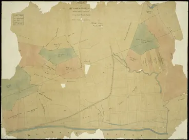 Image: Field, Henry Claylands, 1825-1912 :Plan of native lands at Putiki in the Wanganui district [ms map] / surveyed for Crown Grants; H.C. Field, surveyor, March 16th, 1865.