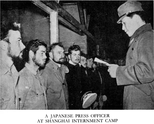A JAPANESE PRESS OFFICER AT SHANGHAI INTERNMENT CAMP