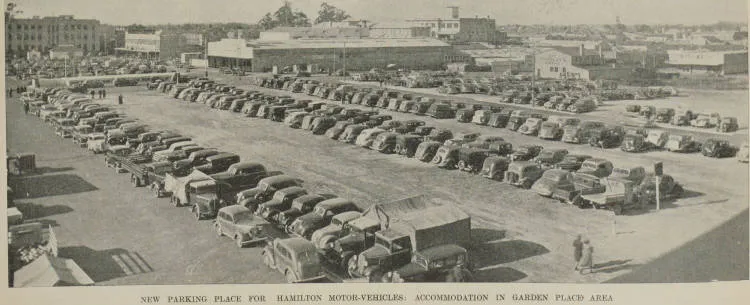 New parking place for Hamilton motor-vehicles: accommodation in Garden Place area