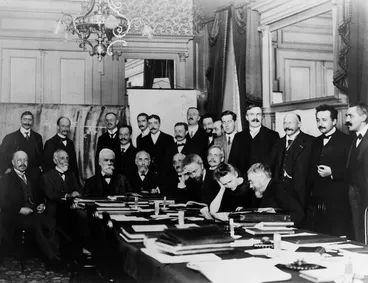 Image: Group at the 1st Solvay Conference on physics, Brussels, Belgium - Photograph taken by Benjamin Couprie