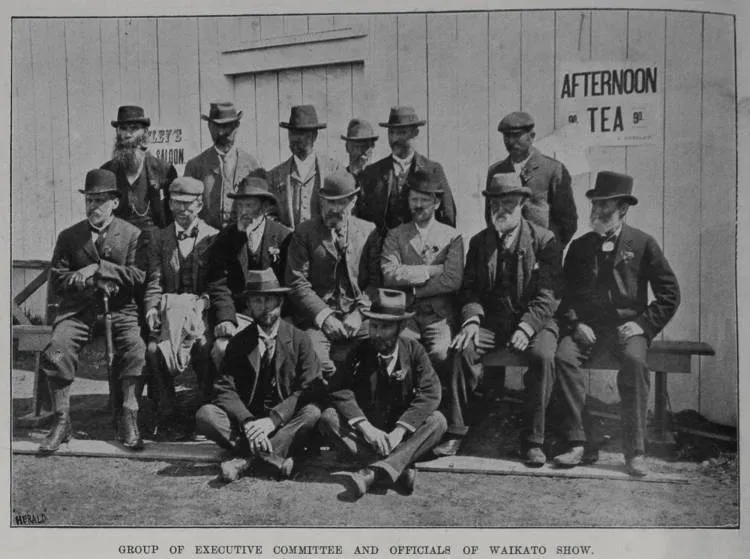 Group of executive committee and officials at Waikato show