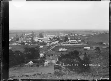 Image: Paeroa, looking North, ca 1918 - Photograph taken by Fred. E Flatt