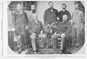 Image: Group portrait of New Zealand's first Liberal Cabinet