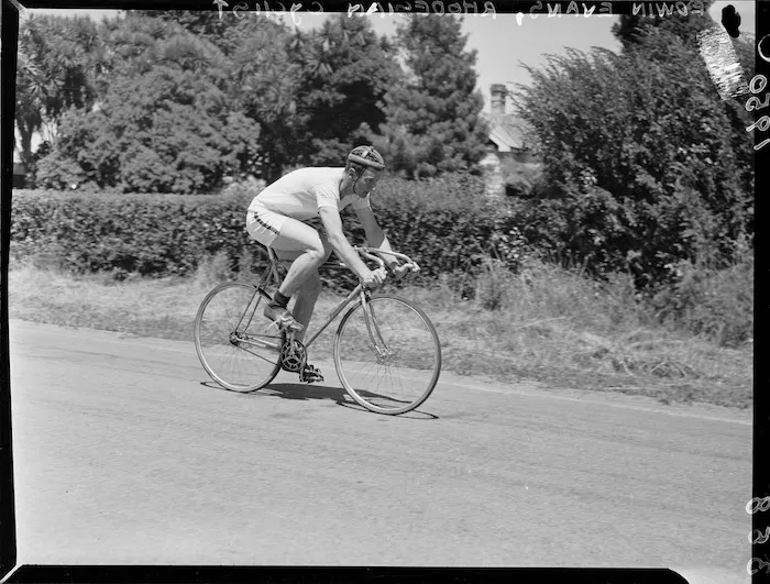 Edwin Evans, Rhodesian cyclist, 1950 British Empire Games, Auckland
