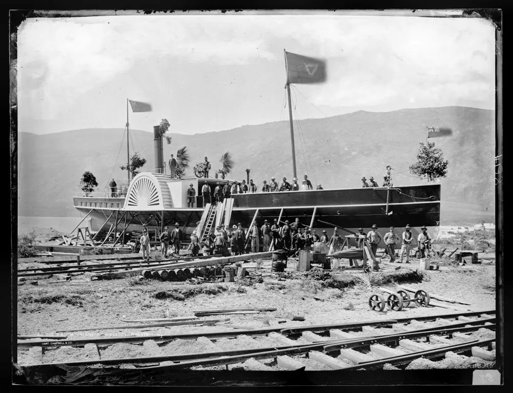 The P. S. Mountaineer at Kingston, Wakatipu, NZ