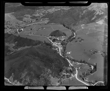 Image: The township of Kaeo and State Highway 10, south of Whangaroa Harbour surrounded by farmland and hills, Northland