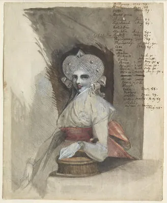 Mrs Fuseli seated at a table