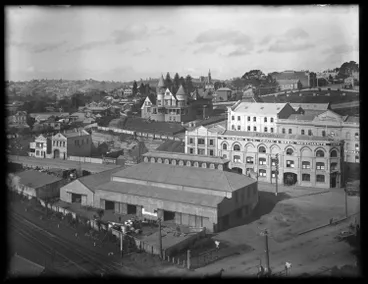 Image: Buildings on Beach Road and Emily Place, Auckland Central, 1906
