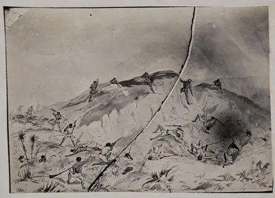 The fight at the 2nd parapet at Waiari