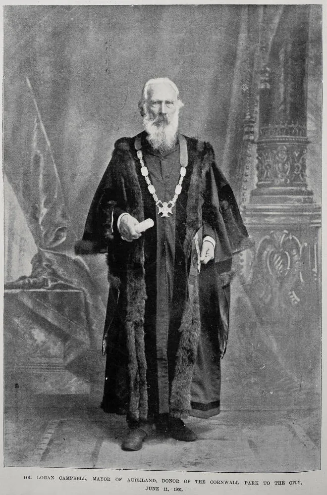 Dr Logan Campbell Mayor of Auckland, donor of the Cornwall park to the city, June 11, 1901