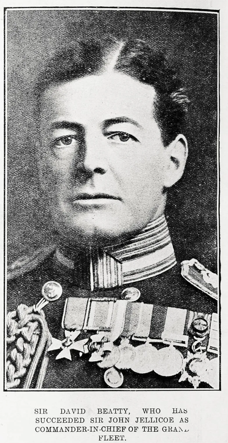 Sir David Beatty, who has succeeded Sir John Jellicoe as Commander-in-Chief of the Grand Fleet