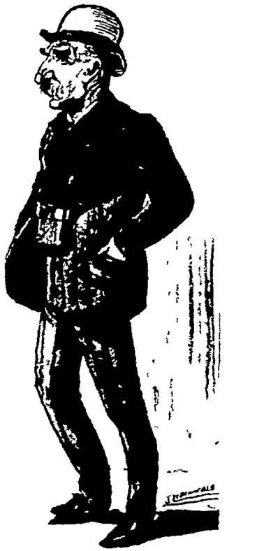 Image: This is Herd man. the man of renown "When, elections weie waging in trratn  He stroye "toai d to excel.  And he's getting on, w&Hl, TJ/ndistmrhed hy the world1's simile or frown.  If you're talking of athletes amid racomg, Here's a main \rho is breezy and) br&cmg;  J. H. Pollock's his name, And his favoiiir a.nd fame Are so fixed tlhat they'll take some effacing. (New Zealand Free Lance, 19 December 1908)