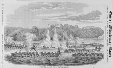 Image: Williams, Henry, 1782-1867 :New Zealand war expedition. [Engraving. London, Seely's, 1835 & 1849]