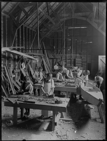 Image: Woodwork class, Christ's College, Christchurch