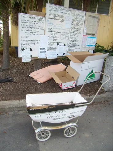 Image: Emergency assistance information board