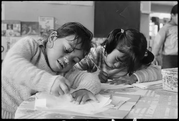 Image: Edwina Taylor and Sabrina Tepurei, Newtown School, Wellington - Photograph taken by Stuart Ramson