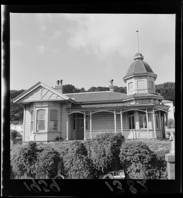 Image: Bay villa with turret, to be demolished for a modern block of flats