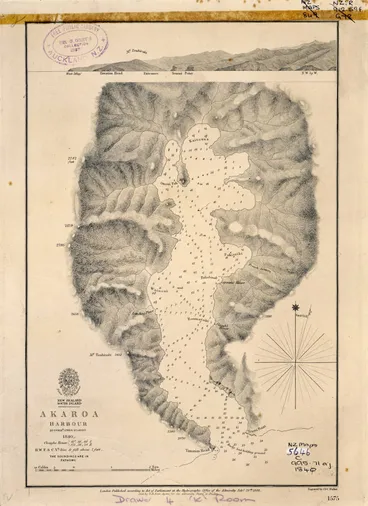 Akaroa Harbour by Commr. Owen Stanley Image: Akaroa Harbour by Commr. Owen Stanley