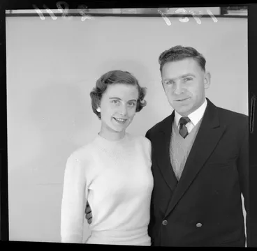 Image: Miss Judith Thomas and Mr Clive [Bursley?], on the occasion of their engagement