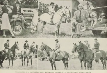 Image: Personalities at a Canterbury show: well-known competitors at the successful Kirwee fixture
