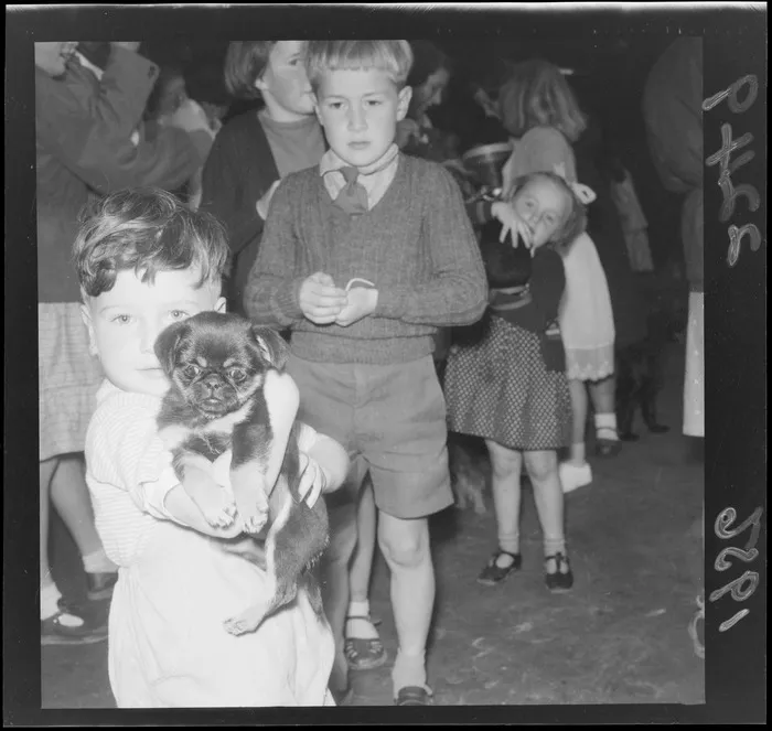 Glen McTavish and Teenie (boy with a dog)