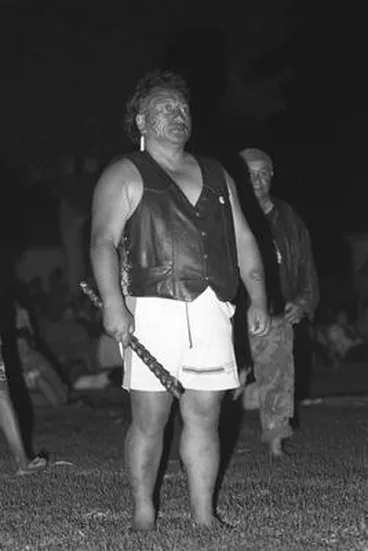 Image: Tame Iti at Waitangi protest