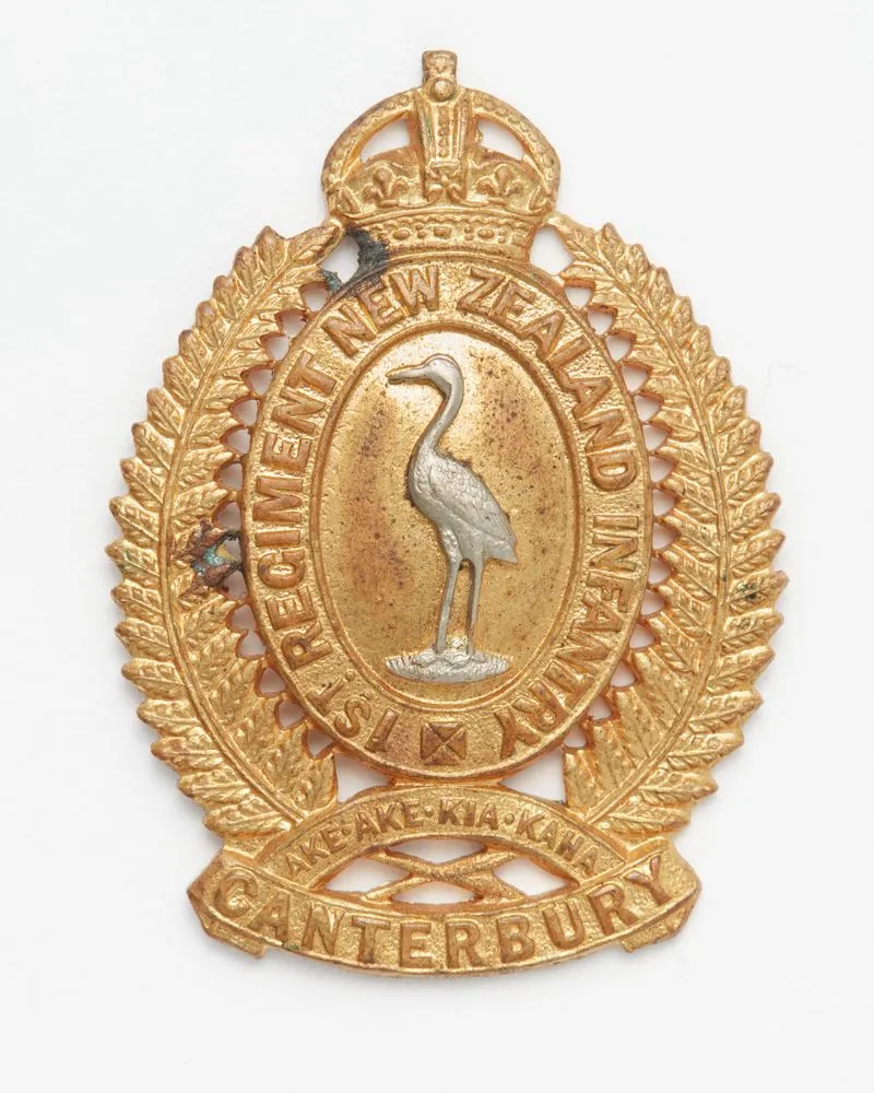Cap badge, 1st ( Canterbury ) Regiment
