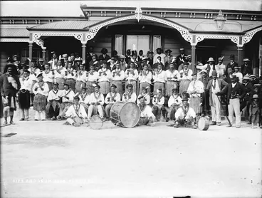 Image: Fife and drum band, Parihaka Pa, Taranaki